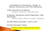 Principles of Chemistry,  Chapt . 2:  Atomic Structure and The Elements The Structure of Atoms