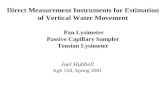 Direct Measurement Instruments for Estimation of Vertical Water Movement  Pan Lysimeter