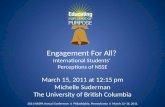 Engagement For All? International Students’  Perceptions of NSSE