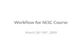Workflow for hESC Course