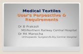 Medical Textiles User's  Perpesctive  & Requirements
