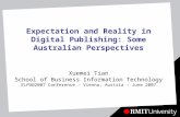 Expectation and Reality in Digital Publishing: Some Australian Perspectives
