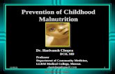 Prevention of Childhood Malnutrition