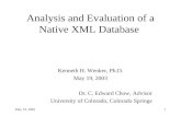 Analysis and Evaluation of a Native XML Database