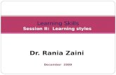 Learning Skills Session II:  Learning styles
