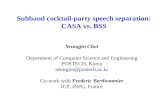 S ubband cocktail-party speech separation: CASA vs. BSS