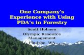 One Company’s Experience with Using PDA’s in Forestry