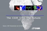 The CSIR into the future 22November 2005