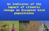 An indicator of the impact of climatic change on European bird populations