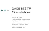 2008 MSTP Orientation