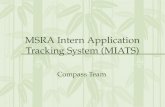 MSRA Intern Application Tracking System (MIATS)