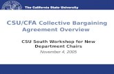 CSU/CFA  Collective Bargaining Agreement Overview