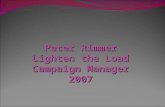 Peter Rimmer Lighten the Load Campaign Manager 2007