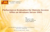 Performance Evaluation for Remote Access VPNs on Windows Server 2003