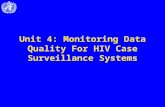 Unit 4:  Monitoring  Data Quality For HIV Case Surveillance Systems