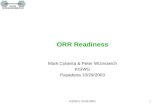 ORR Readiness