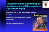 Long-term benefit of increasing the prominence of a quitline number on cigarette packaging