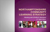 NorthamptonshiRe CommUNITY  Learning strategy