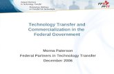 Technology Transfer and Commercialization in the  Federal Government