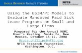 Using the BSIM/PI Models to Evaluate Mandated Paid Sick Leave Programs on Small and Large Firms