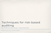 Techniques for risk-based auditing