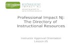 Professional Impact NJ: The Directory of  Instructional Resources