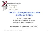 20-771: Computer Security Lecture 3: SSL