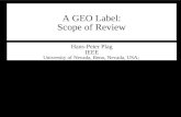 A GEO Label: Scope of Review