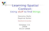 Learning Spatial Context: Using  stuff  to find  things