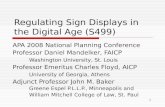 Regulating Sign Displays in the Digital Age (S499)