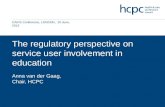 The regulatory perspective on service user involvement in education Anna  van der Gaag,