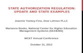 State  Authorization Regulation: Update and State Examples