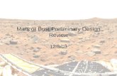 Mars or Bust Preliminary Design Review