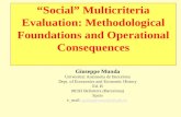 “Social” Multicriteria Evaluation: Methodological Foundations and Operational Consequences
