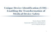 Unique Device Identification (UDI) – Enabling the Transformation of  Medical Device Safety