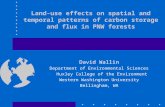Land-use effects on spatial and temporal patterns of carbon storage and flux in PNW forests