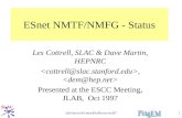 ESnet NMTF/NMFG - Status