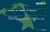 Status of LHCONE IP Service