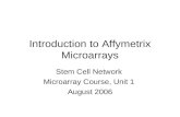 Introduction to Affymetrix Microarrays