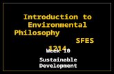 Introduction to Environmental Philosophy                      SFES 1214