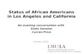 Status of  African Americans in  Los Angeles and California