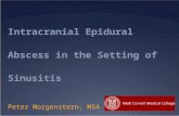 Intracranial Epidural Abscess in the Setting of Sinusitis