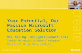 Your Potential, Our Passion Microsoft Education Solution