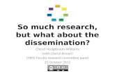 So much research, but what about the dissemination?