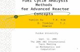 Fuel Cycle Analysis Methods  for Advanced Reactor Concepts