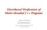 Distributed Verification of Multi-threaded C++ Programs