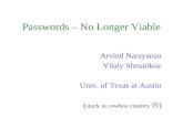 Passwords – No Longer Viable