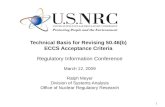 Technical Basis for Revising 50.46(b) ECCS Acceptance Criteria