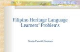 Filipino Heritage Language  Learners’ Problems