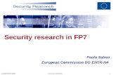 Security research in FP7